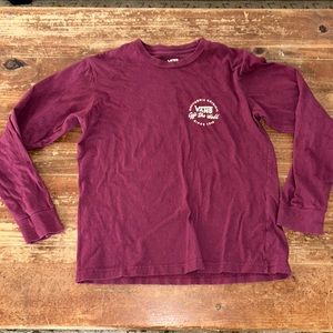 Boys Vans long sleeve Medium burgundy